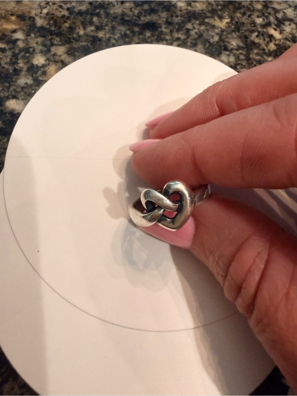 James Avery Silver Heart Knot Ring